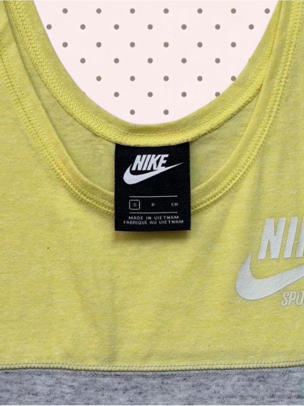 Nike Women’s Yellow & Gray Colorblock Tank Top - Picture 2 of 5